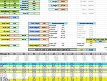 Bild eines Kalkulationsprogramms